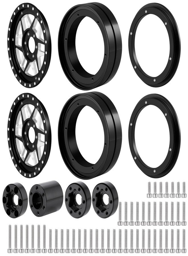 Benedict Harry RC 2.2" Dually Beadlock Wheels 4PCS Aluminum RC Twin Wheel Set For 1/10 RC SCX10 TRX-4 TRX6 G63 6-Wheel 1/10 RC Hauler Crawler Truck Car Upgrade - Image 2